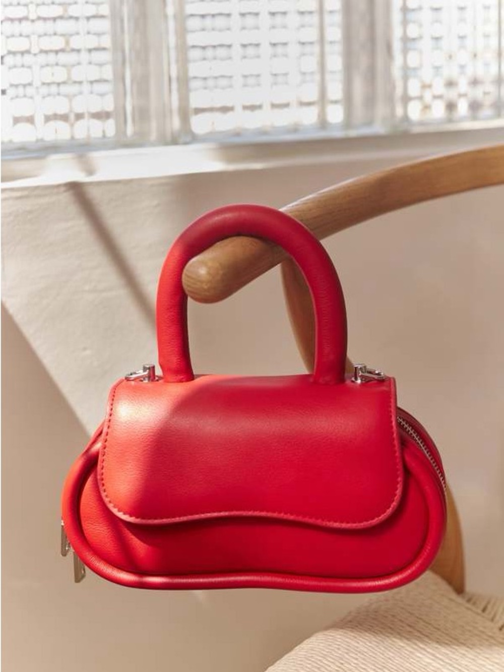 Melie Bianco Cici Red Mini Top-Handle Bag Crossbody